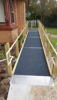 Ramp with Carpet and Aluminium Plate Entry